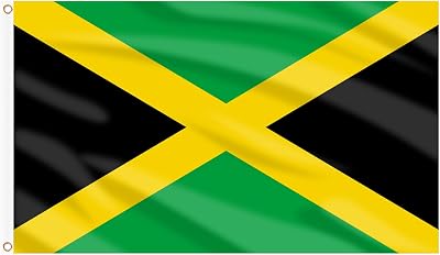 AhfuLife Jamaica Flag 5ft x 3ft Double-Sided with Brass Eyelets