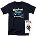 Popfunk Dexter Bay Harbour Moonlight Fishing T-Shirt & Stickers, Large, Navy