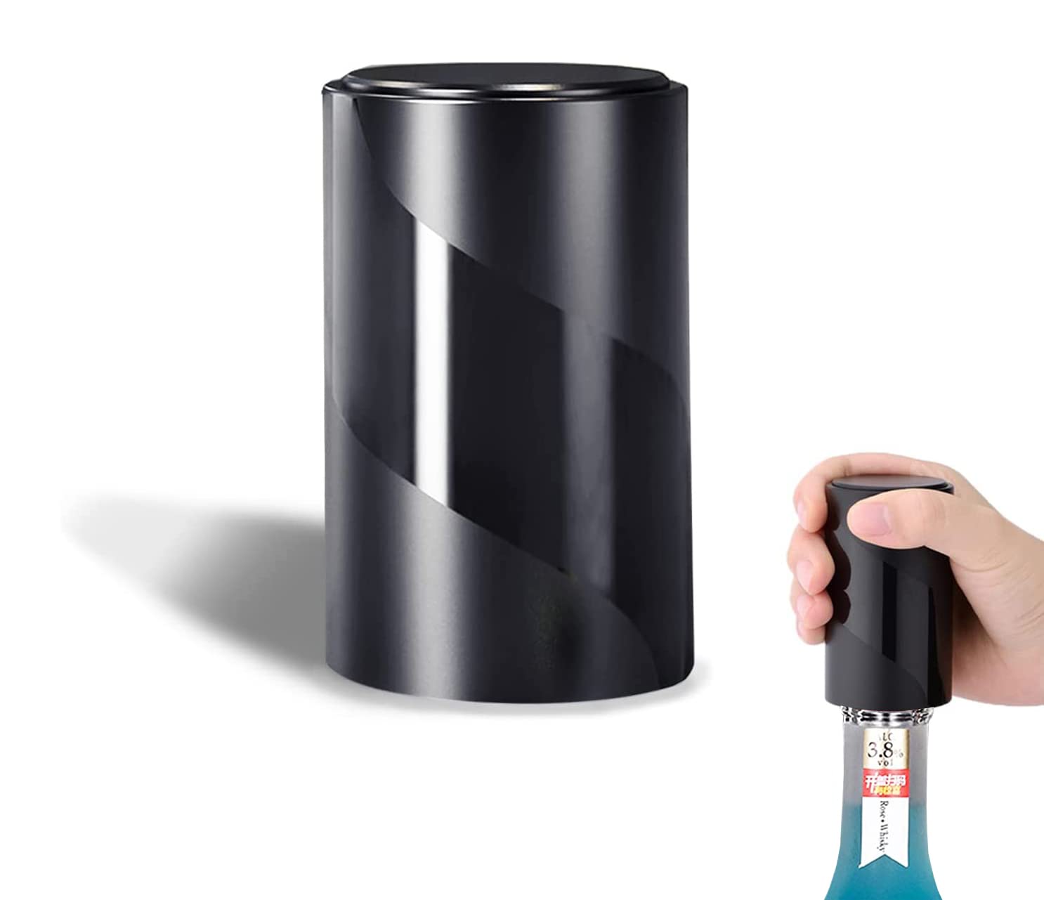 YUDANSI Magnetic Automatic Beer Bottle Opener - Stainless Steel Push Down Opener for Soda Caps - Gift for Men and Women