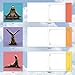 The Best Card Company - 10 Blank Yoga Note Cards (4x 5.12 Inch) - Boxed Notecards with Envelopes, Cute Animal Cards, Zen Assortment - Sloth Yoga AMQ6255OCB-B1x10