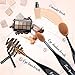 Sunyear Super Soft Professional 10pcs Oval Makeup Foundation Brushes, Contour Cream Powder Blush Eyebrow Toothbrush Cosmetics Tool Set