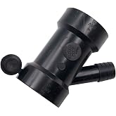 Supplying Demand 60519 Dishwasher and Condensate Line ABS Glue-in Drain WYE 1-1/2 Inch x 1-1/2 Inch x 3/4 Inch Black