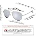 MT MIT Classic Aviator Polarized Mirrored Lens Metal Frame UV400 Sunglasses for Men Women(Silver)