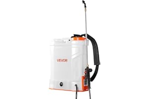 VEVOR Battery Powered Backpack Sprayer, 3.2 Gal Powerful Electric Backpack Sprayer, 2 Retractable Wands & 5 Nozzles, Adjustable 0-90 PSI, 2 Hour Runtime, Portable Weed Sprayers for Yard Garden Lawn