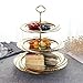 Cake Stand Fruit Tray Stainless Steel Fruits Desserts Candy Cookies Buffet Plates Serving Tray Cupcake Stand for Wedding, Birthday Party & Tea Party Gift Family Dinner Christmas Decoration
