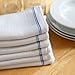 Keeble Outlets Kitchen Towels Set of 3 | Blue Stripes Dish Cloths | 25.5 x 14.5 inches Pot Holder Sets | Cotton Absorbent Kitchen Hand Towels for New Homes