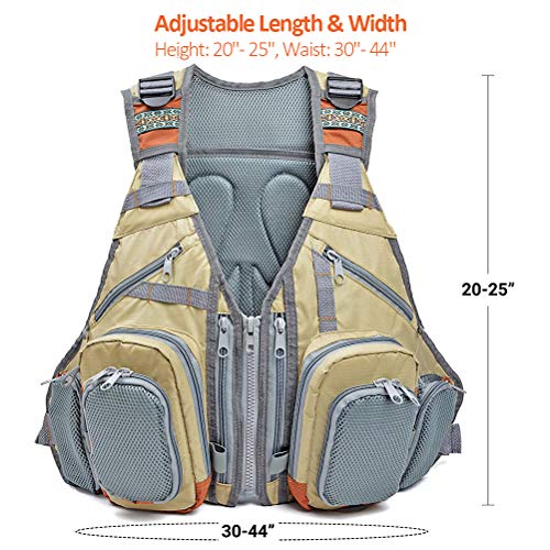 Qiekenao Anglerweste, Unisex, multifunktional, verstellbar, mit mehreren Taschen, für Outdoor-Reisen – Bild 6