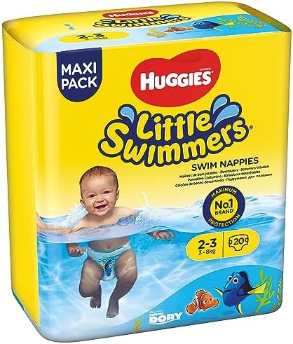 Little Swimmers Baby-Schwimmwindeln, Größe 2-3 (3-8 kg), 20 St.