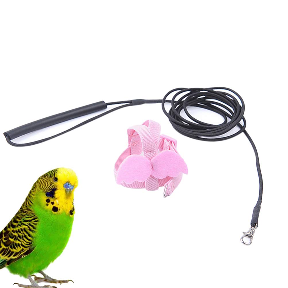 POPETPOP Parrot Harness Leash Flying Elastic Strap Harness Traction Rope Bird Training Outdoor Carrying Harness and Leash