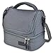 Large Lunch Bags For Women and Men Chillax - Insulated LunchBox Dual Compartments Perfect Box for Meal Prep - Premium Bag For Bento Boxes - Gray