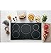 GE PHP9036SJSS 36 Inch Cooktop with 5 Induction, 3,700-Watt Element, Pan Size Sensors, SyncBurners, Red LED Display, Kitchen Timer, ADA Compliant Fits Guarantee, Black