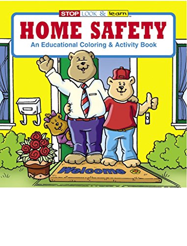Home Safety Kid's Educational Coloring & Activity Book in Bulk (25-pack)