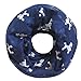 Lina & Lily Poodle Dog Print Women's Infinity Scarf Lightweight (Dark Blue & White)