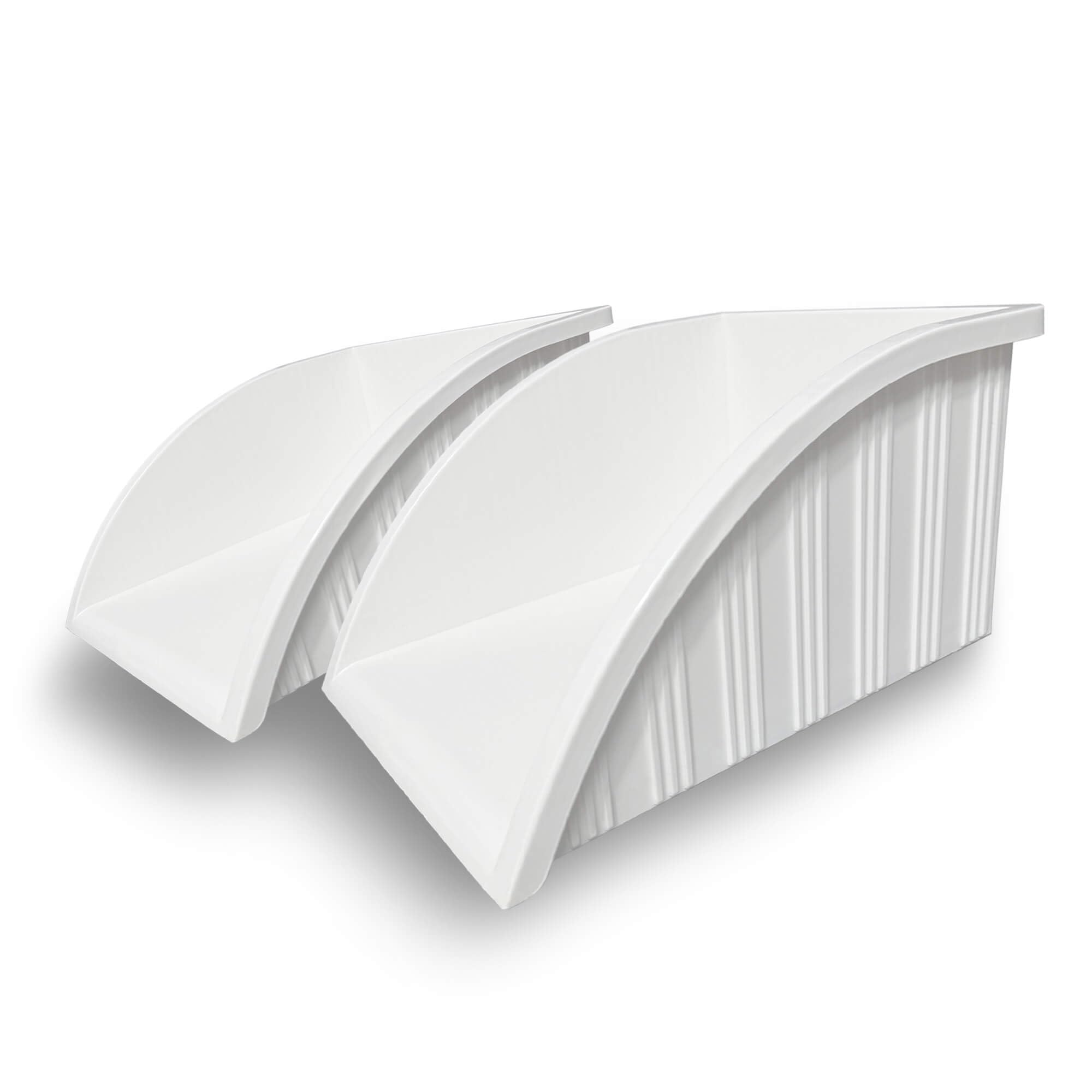 Photo 1 of Rain Gutter Downspout Splash Block,2 Pack Gutter Downspout Extensions,Gutter Extension,Downspout Diverter,Heavy Duty Downspout Extender for Protect Your House Foundation and Lawn(White 2 Pack)