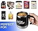 LEADNOVO Update Self Stirring Mug Auto Self Mixing Stainless Steel Cup for Bulletproof/Keto Coffee/Tea/Hot Chocolate/Milk/Cocoa Protein Shaker Mug for Office/Kitchen/Travel/Home -450ml/15.2oz (Black1)