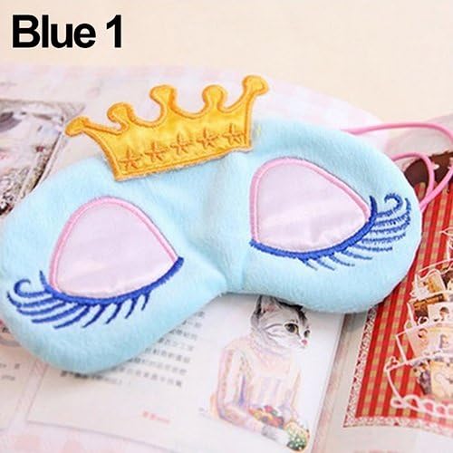 ywbtuechars Blindfold, Women Cute Eye Crown Ice Bag Travel Sleeping Blindfold Eye Cover Patch Blinder, Blindfold