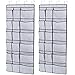 1Easylife Over The Door Shoe Organizer Hanging Shoe Holder, Over Door Hanging Shoe Organizer 2 Pack Mesh Various Storage Holder with 8 Hooks, 6 Large Pockets, 12 Standard Pockets