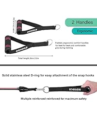 Royago Juego de bandas de resistencia de 150 libras, 11 unidades con bandas de tubo de ejercicio, ancla de puerta, correas de tobillo de piernas, bolsa de transporte impermeable y libro de guía de ejercicios para entrenamiento de resistencia, terapia físi