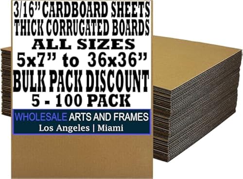Large Corrugated Cardboard Sheets 16x20 100Pk.3/16 Thick Cardboard ...