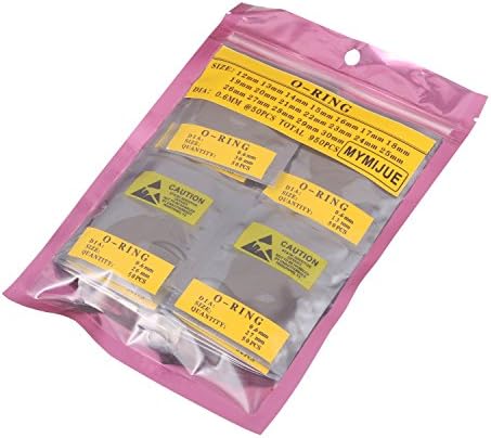MYMIJUE O Ring Watch Back Gasket Rubber Seal Washers Set Watch Gaskets Kit for Watch Backs (0.6mm)