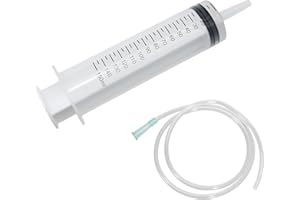 Hoypeyfiy 150ml Large Syringe ,Plastic Syringe with 40 Inches Plastic Tubing for Scientific Labs,Liquid,Plant Irrigation,Perfumes,Inks,Feeding Pets