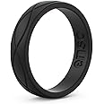 Enso Rings Women’s Infinity Silicone Wedding Ring – Hypoallergenic Wedding Band for Ladies – Comfortable Band for Active Lifestyle – 4.5mm Wide, 1.5mm Thick