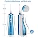 Mornwell D50 Electric Water Flosser, Professional Cordless Dental Oral Irrigator - Portable and Rechargeable IPX7 Waterproof 3 Modes Water Flossing for Home and Travel, Braces & Bridges Care, Blue