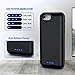 Battery Case for iPhone 6/7/8, [Upgraded] 6000mAh Rechargeable Portable Charger Case Extended Battery Pack for iPhone 6/7/8 (4.7 inch)Protective Power Charging Case-Black