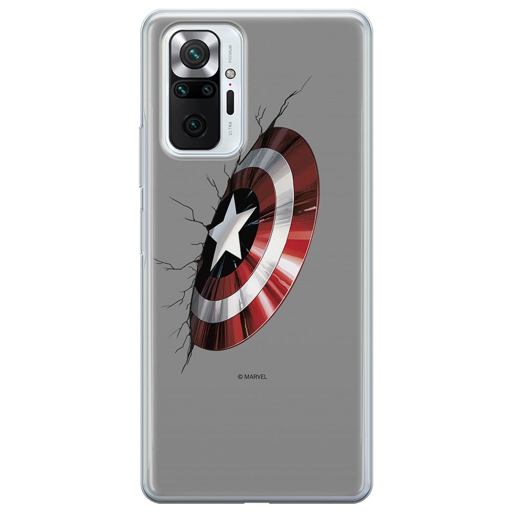 ERT GROUP mobile phone case for Xiaomi REDMI NOTE 10 PRO original and officially Licensed Marvel pattern Captain America 023 optimally adapted to the shape of the mobile phone, case made of TPU
