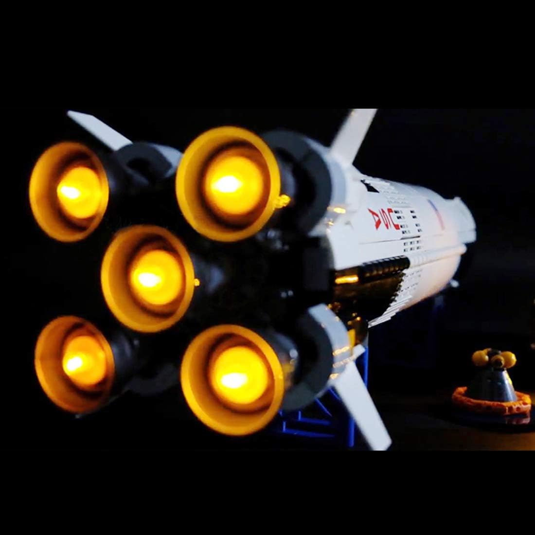 POXL Light Set for Lego NASA Apollo Saturn V - LED Light Kit Lighting Kit for Lego 21309 - ONLY Light Set