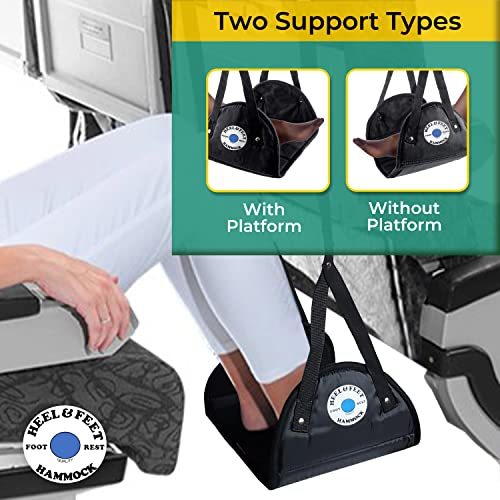 Heel & Feet Hammock Foot Rest with Memory Foam Platform, Portable Desk