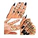 YOUGKING Vintage Knuckle Ring Set Pack of 3 Sets Stackable Rings Finger Rings Punk Ring for Women (Gold, 26 Piecest)