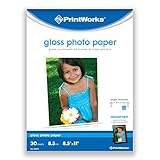 Printworks Gloss Photo Paper For Inkjet Printers, 8.5 Mil, 30 Sheets, 8.5” X 11” (00470)