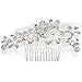 ZXUY Charm Bridal Wedding Silver Crystal Rhinestones Pearls Women Hair Comb Clip Hot