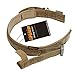 Pettom Tactical Dog Adjustable Collar Military Training Molle Nylon Dog Collar Leash With Handle Steel Buckle 1.5'' (L, Brown)