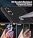 OCYCLONE iPhone Xs Max Case Clear, Slim Tempered Glass Back TPU Bumper Protective Case Cover for iPhone Xs Max-Black