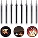 8 Pieces Gear Fire Bellows Collapsible Outdoor Blow Fire Tube Fire Blower Campfire Tool Stainless Steel Telescopic Gear Fire Bellow for Camping Traveling Fireplace