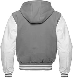 GOKTOG Hooded Varsity Jacket Women, Baseball