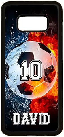 Galaxy Note 5 Case, ArtsyCase Water Fire Soccer Ball Personalized Name Number Phone Case - Samsung Galaxy Note 5 (Black)
