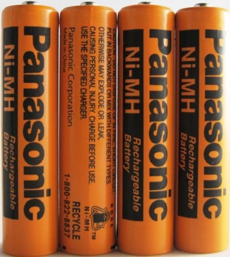 NEW 4 Pack Panasonic NiMH AAA Rechargeable Battery for Cordless Phones (Best Batteries For Cordless Phones)