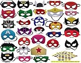 Superhero Felt Masks Avengers 100 Stickers Included 30 Pack Party Supplies Favors Kids Costume Marvel