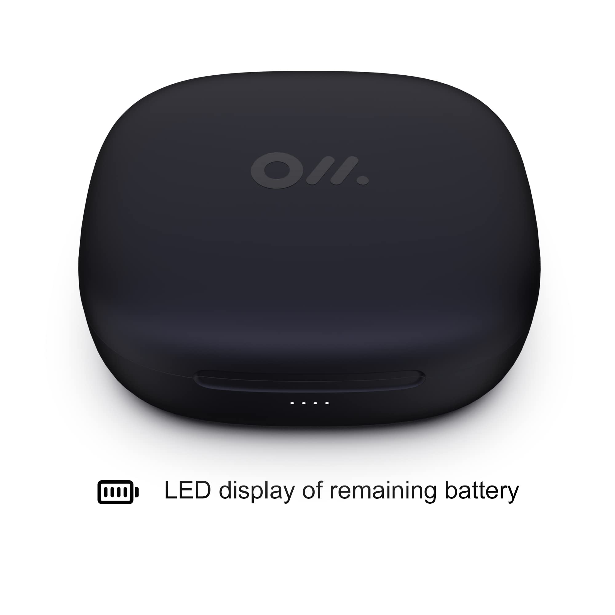 Open Ear Headphones Travel Charging Case - Extra 78.4 Hours Playtime with Built-in 2550mAh Large Capacity Battery, Protective Smart Case for Travel and Outdoor Activities- Black（No Earbuds）