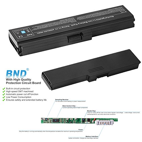 BND Laptop Battery for Toshiba Satellite L755 L655 L750 L745 L650 L645 L775 L645D L635 L640 L675 L750D - 12 Months Warranty [4400mAh/49Wh Li-ion] - Thumbnail 4