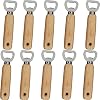 OurLeeme Flessenopener, 10 stuks houten handvat bier flesopener draagbare duurzame natuurlijke houten flesopener…