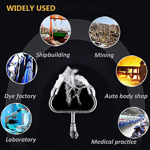 Faucet Mounted Eye Wash Station - Stainless Steel Wall-Mounted Emergency Eyewash Unit, Eye Washer Faucet for Warehouse, Wood Shop, Basement, Auto Body Shop, Laboratory, Medical Practices