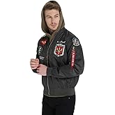 CORIRESHA Mens Outdoor Embroidered Patches Slim Fit US Navy Bomber Jackets Windbreaker