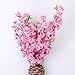 Tinksky 6pcs Peach Blossom Simulation Flowers Artificial Flowers Silk Flower Decorative Flowers Wreaths (Pink)