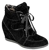 Reneeze Beata-02 Womens Wedge Sneaker Booties