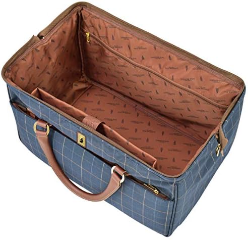 London Fog Kensington II 20" Wide Mouth Duffle, Navy Window Pane 2 London Fog Kensington II 20" Wide Mouth Duffle, Navy Window Pane