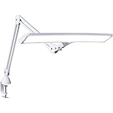 Daylight Company Lumi Task Lamp,+95 CRI, 4000 Lux,Craft Light, Super Bright Desk Lamp, Touch Dimmable, 2 Brightness Levels, Ideal Table Light, Drawing Lamps - Metal - 15 W